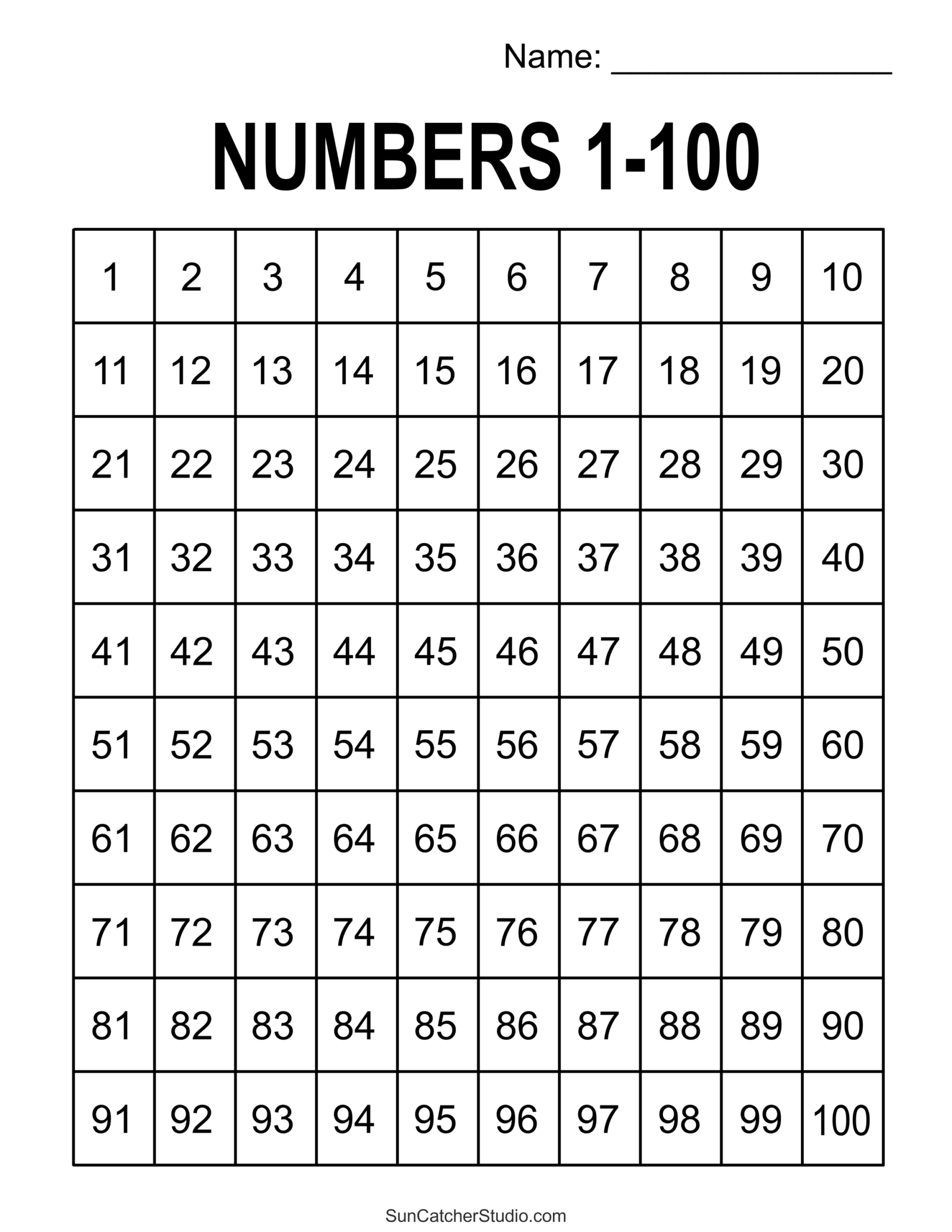 Free Printable Hundreds Charts Numbers 1 To 100 DIY Projects Worksheets Library Free Printable Hundreds Charts Numbers 1 To 100 DIY Projects Worksheets Library
