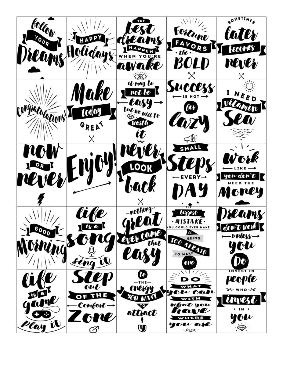 Free Printable Inspirational Quote Stickers For Your Planner Worksheets Library