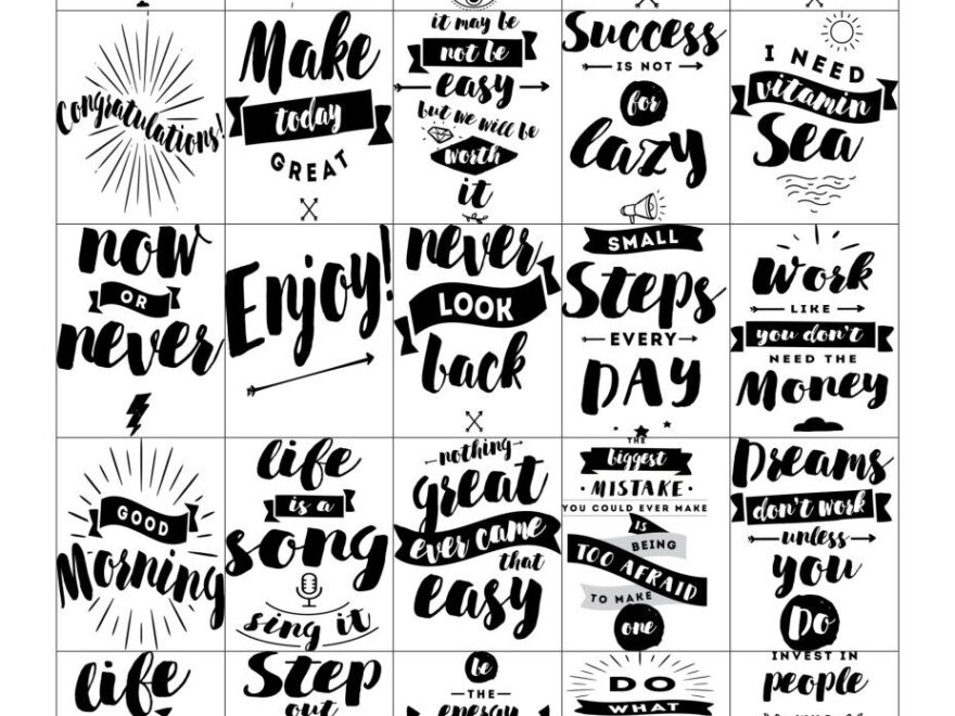 Free Printable Inspirational Quote Stickers For Your Planner Worksheets Library