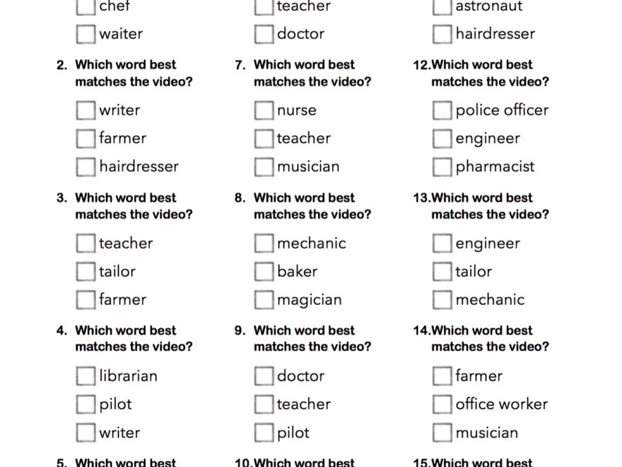 Free Printable Job Quiz Download Free Printable Job Quiz Png Images Free Worksheets On Clipart Library