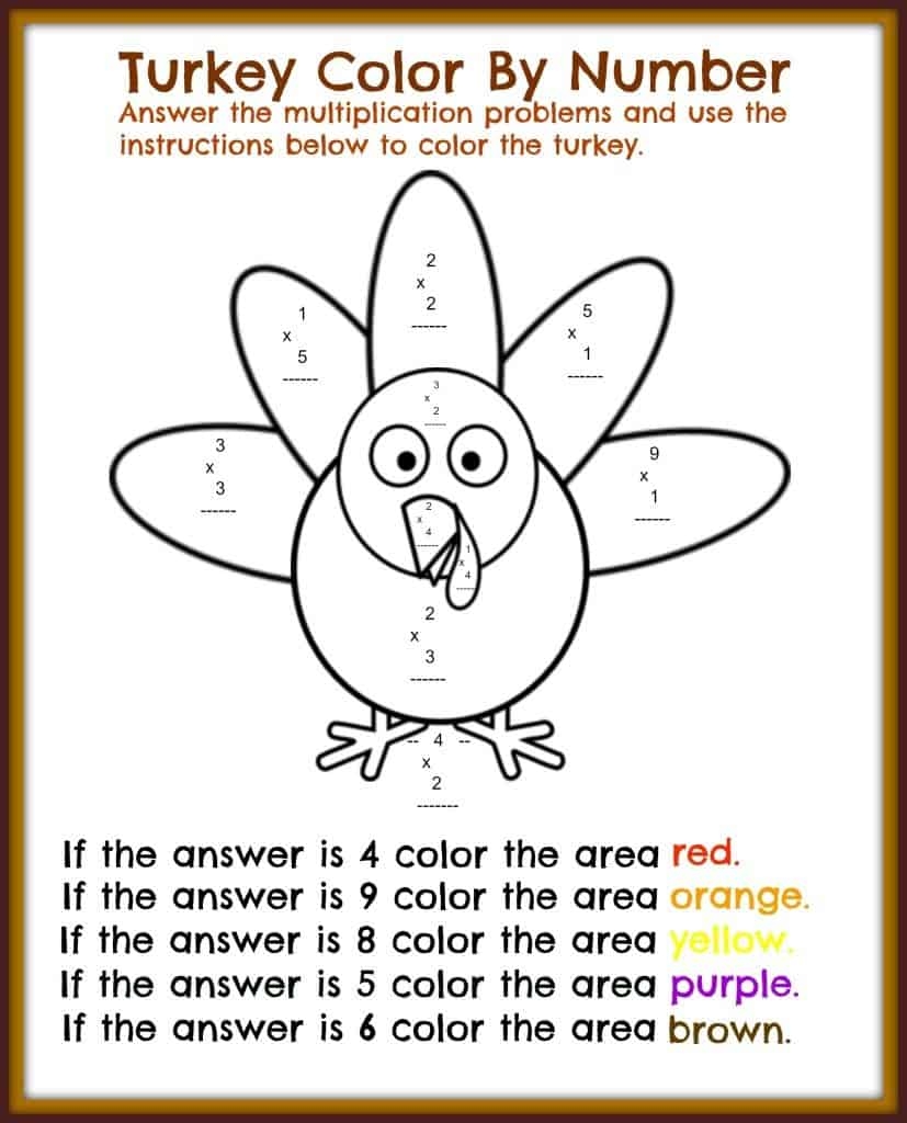 Free Printable Thanksgiving Math Sheets