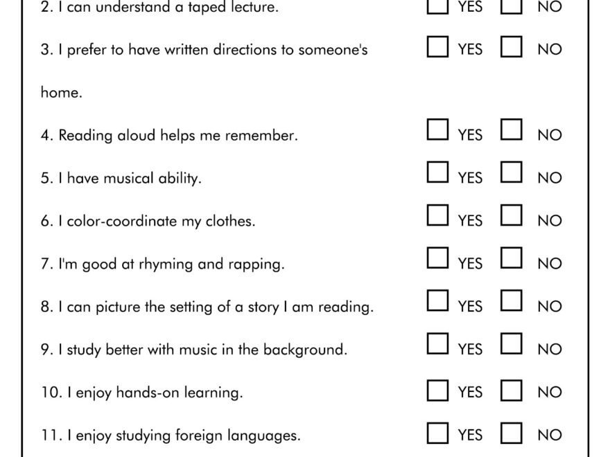 Free Printable Learning Styles Questionnaire Download Free Printable Learning Styles Questionnaire Png Images Free Worksheets On Clipart Library