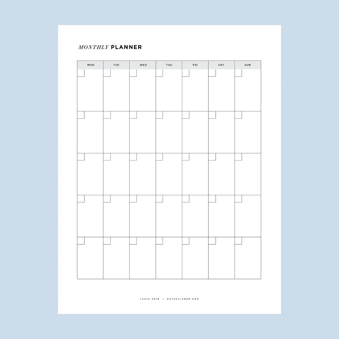 Free Printable Planner Calendars Free Printable Planner Calendars