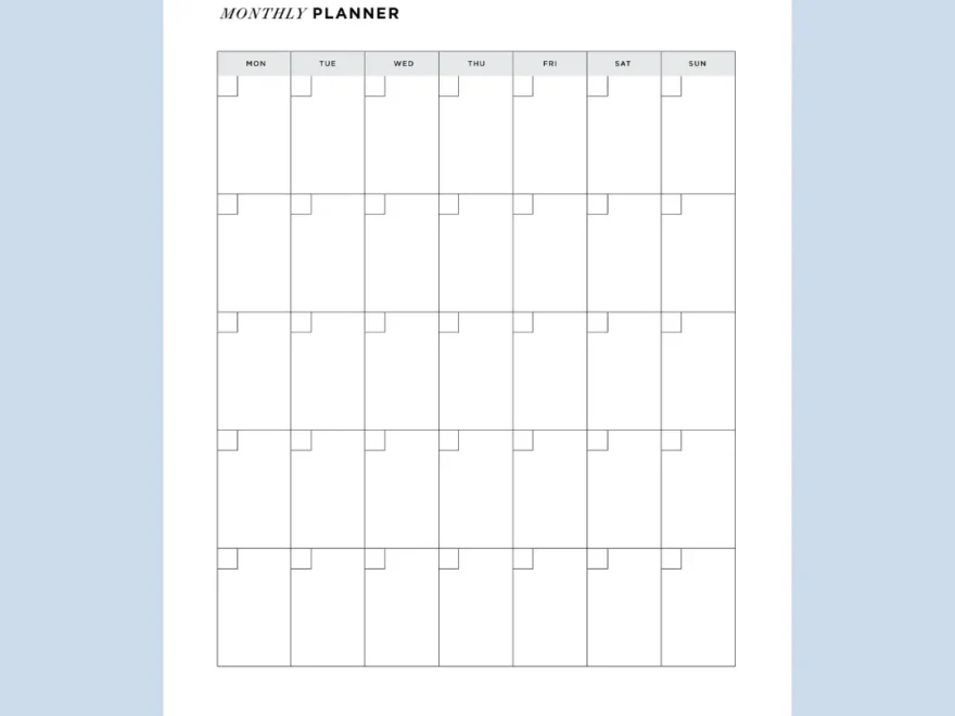 Free Printable Monthly Calendar View Day Designer