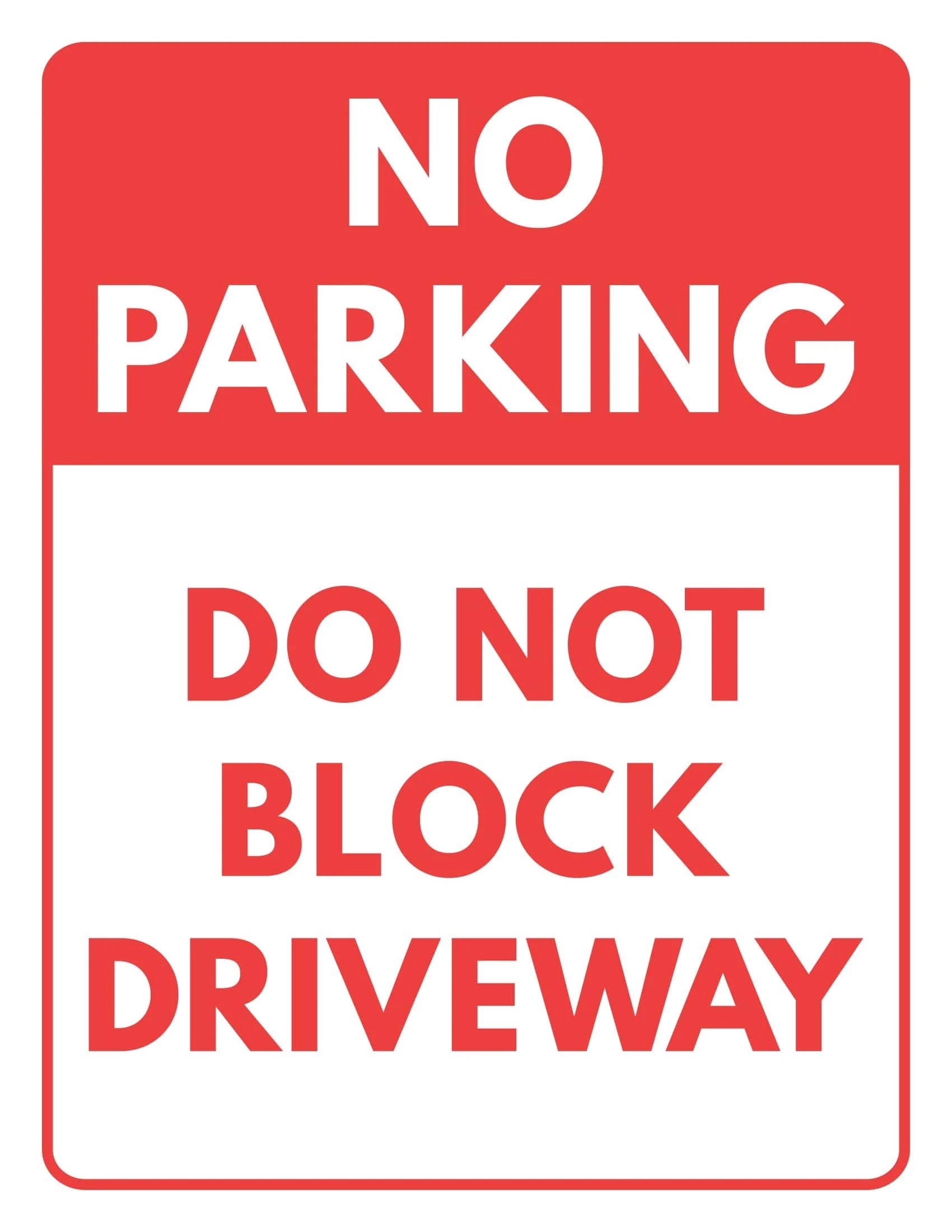 Printable No Parking Signs