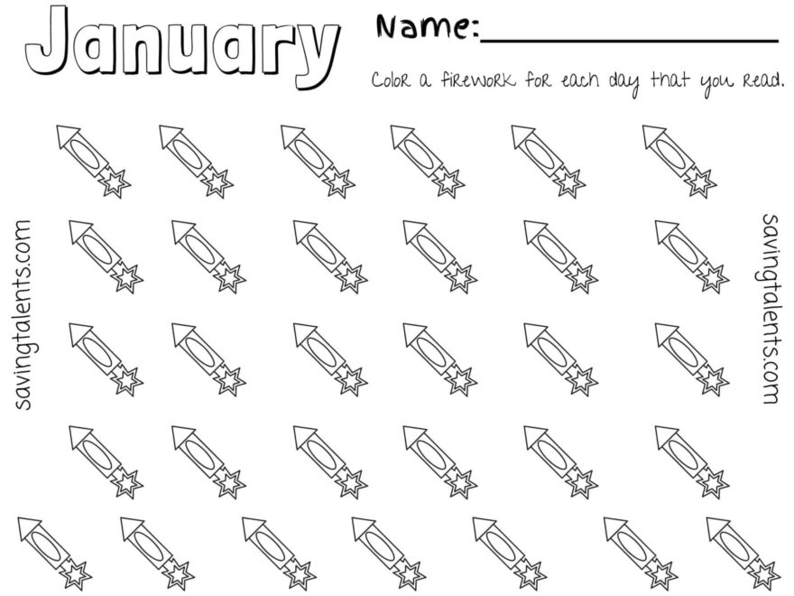 Free Printable Reading Charts For Kids Month By Month Saving Talents