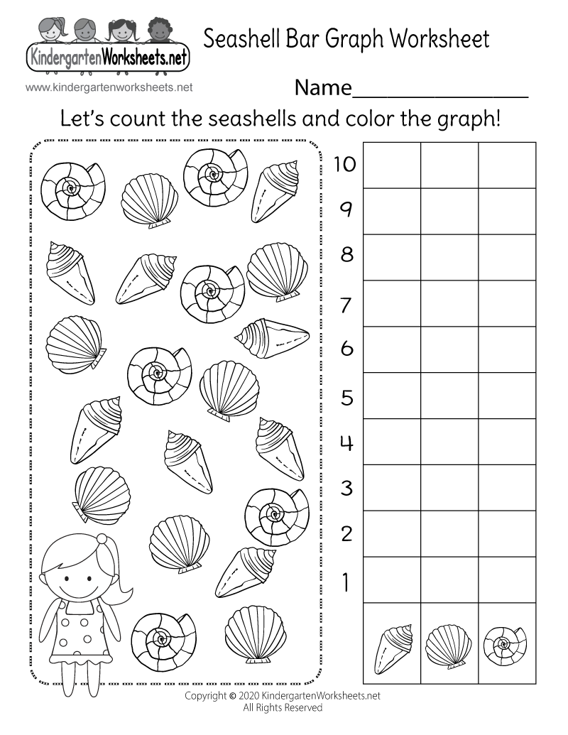 Free Printable Seashell Bar Graph Worksheet Free Printable Seashell Bar Graph Worksheet