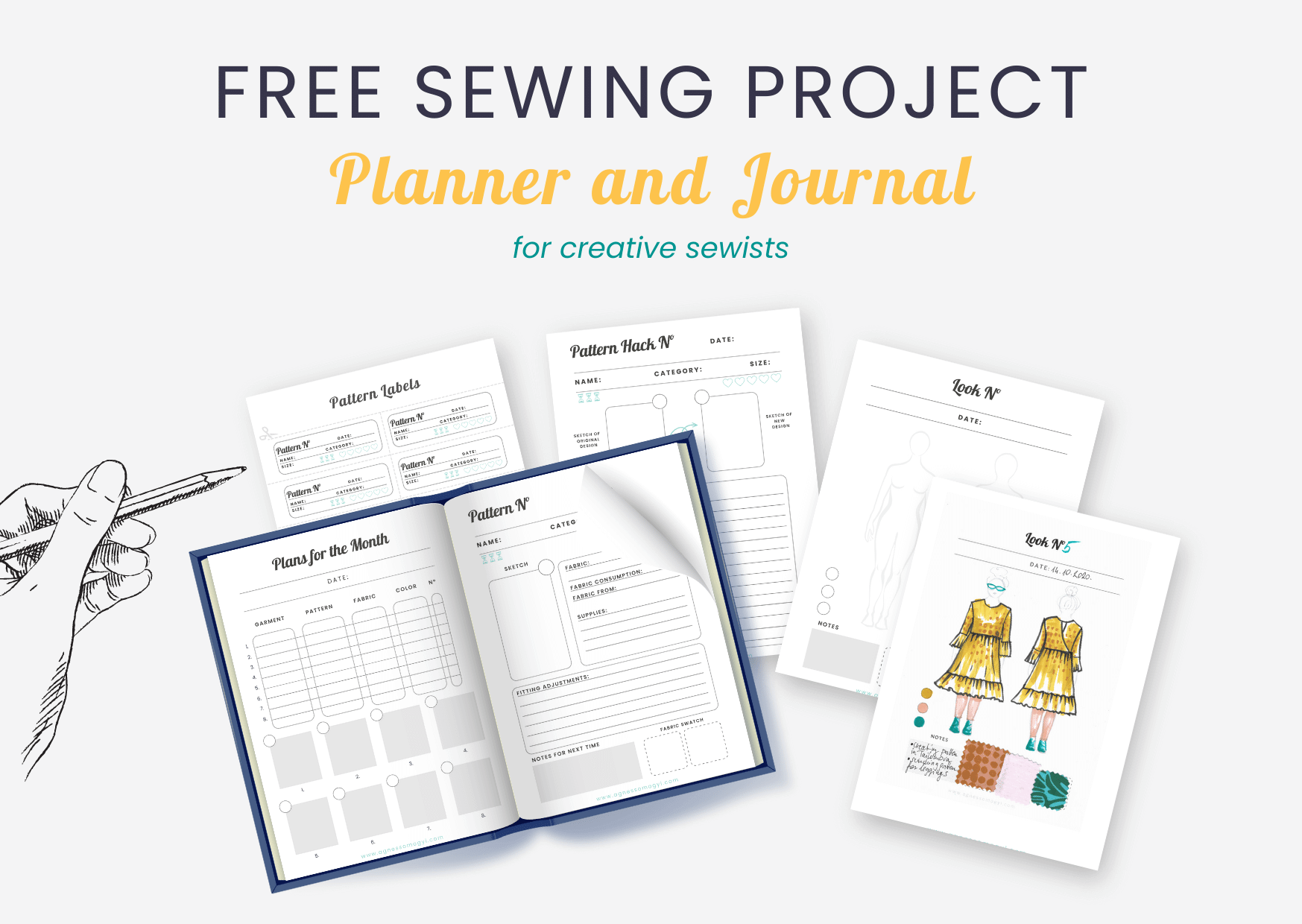 Free Printable Sewing Project Planner And Journal Agnes Somogyi