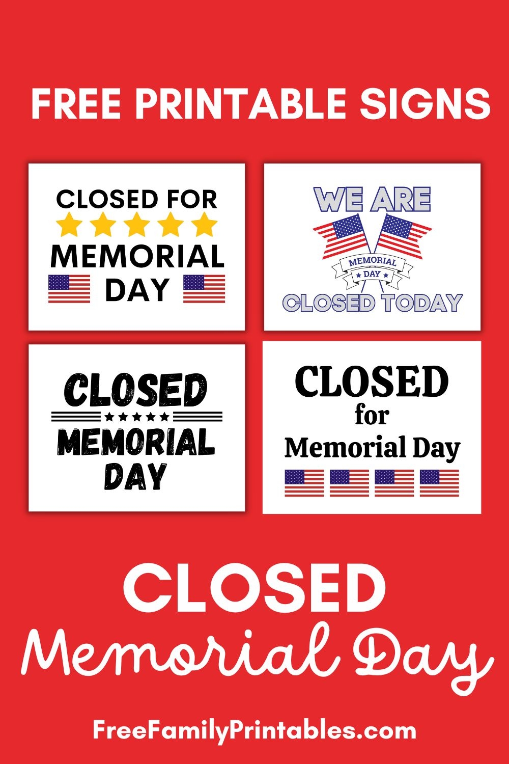 Free Printable Sign Closed Memorial Day Making Frugal FUN Free Printable Sign Closed Memorial Day Making Frugal FUN