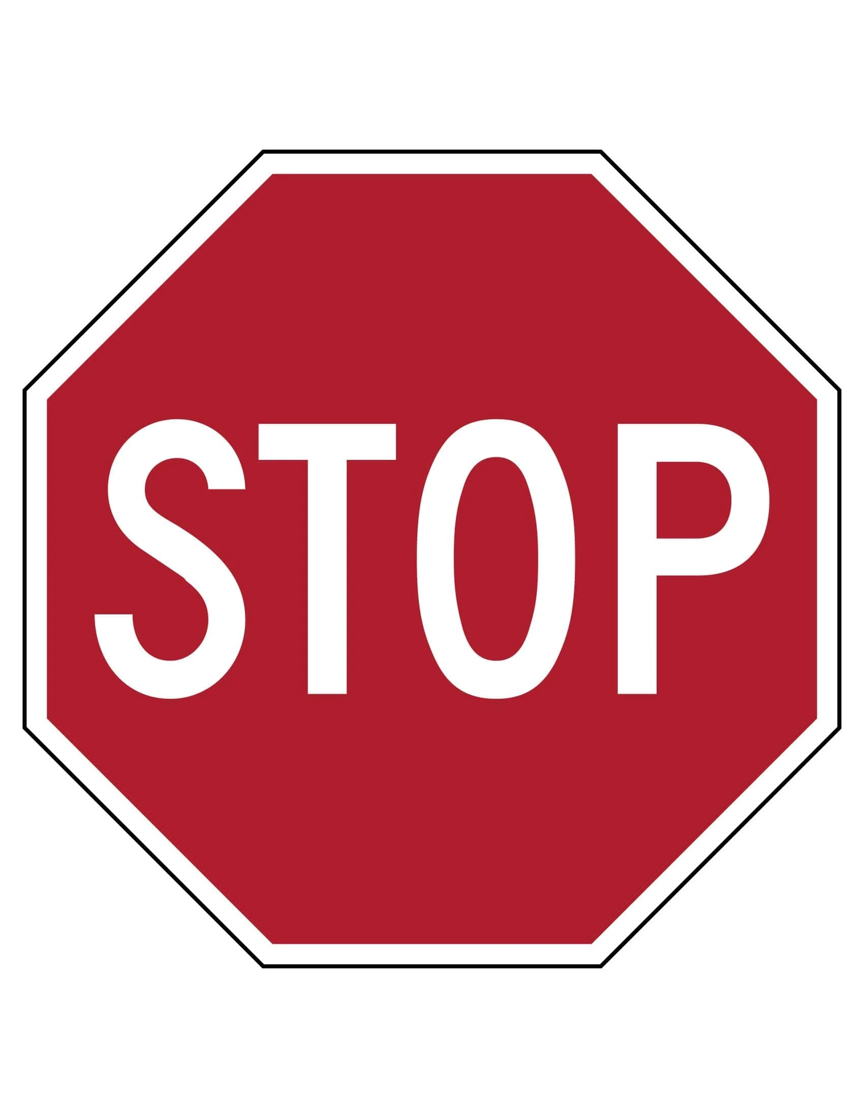 Red Stop Sign Free Printable