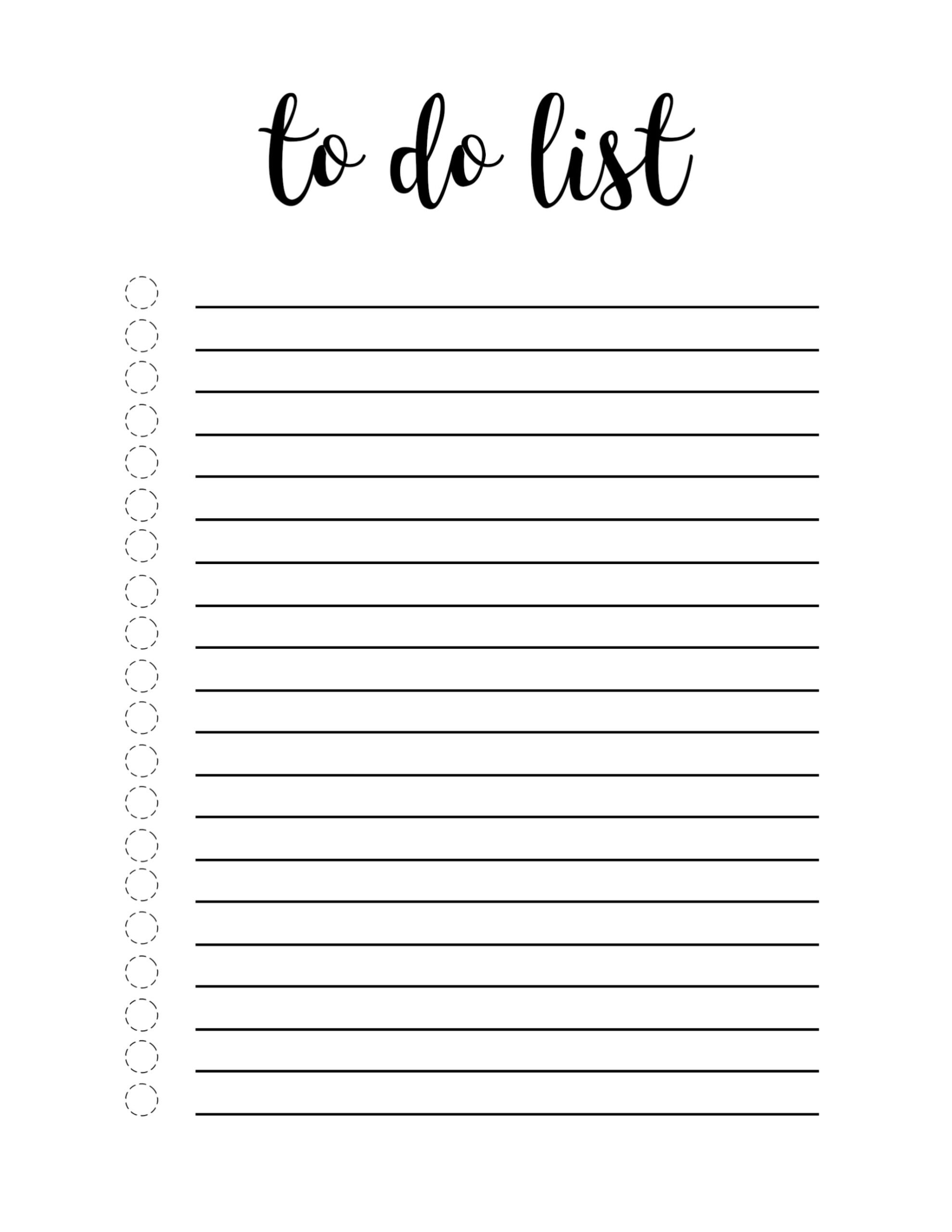 Pinterest To Do List Printable