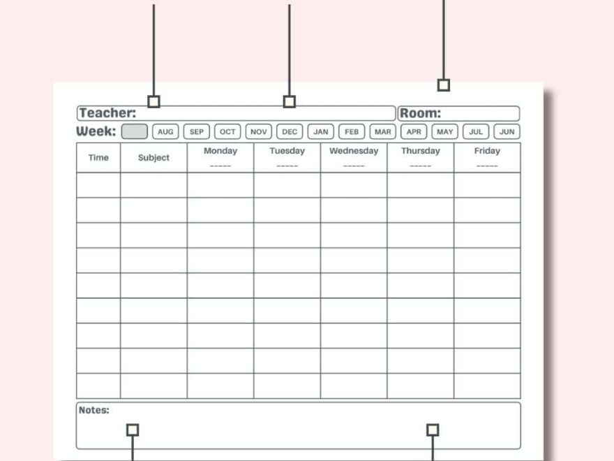 FREE Printable Weekly Lesson Plan Template