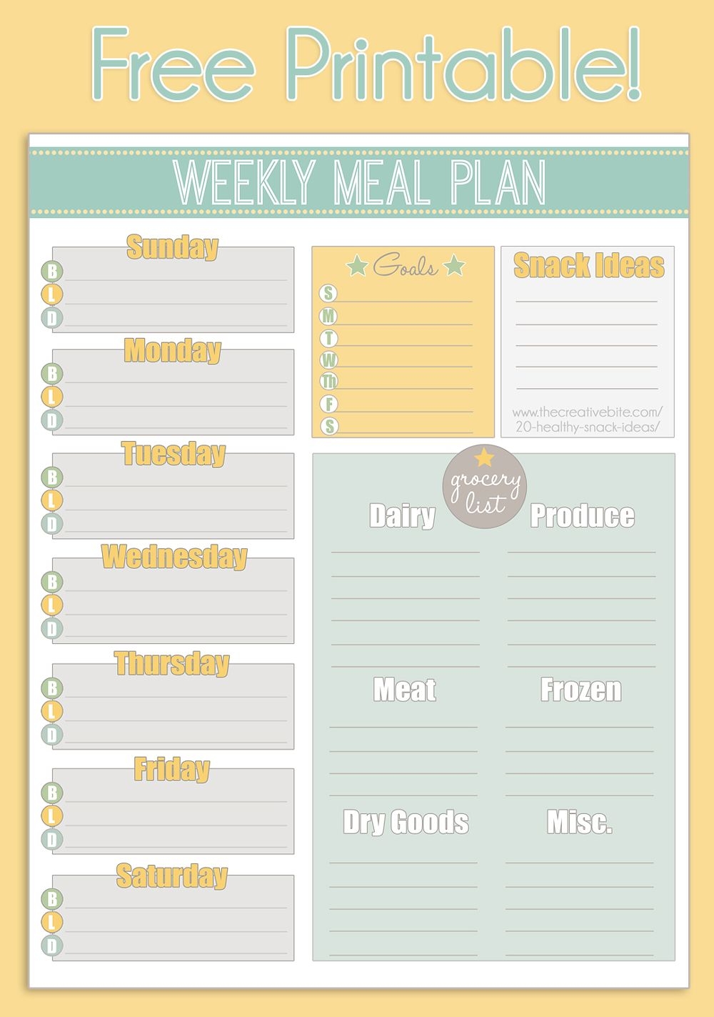 Weekly Planner Printable Pinterest