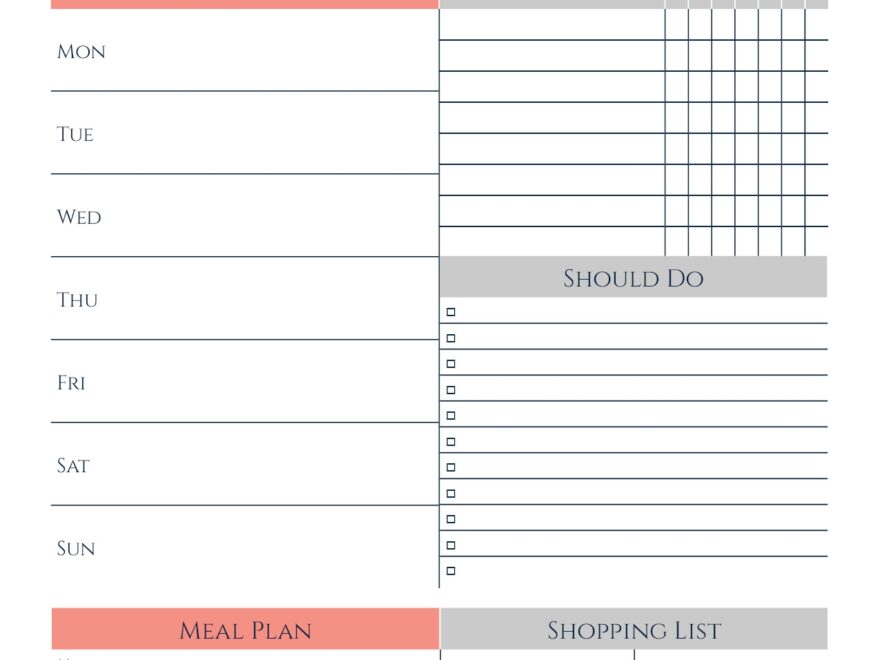 Free Printable Weekly Planner