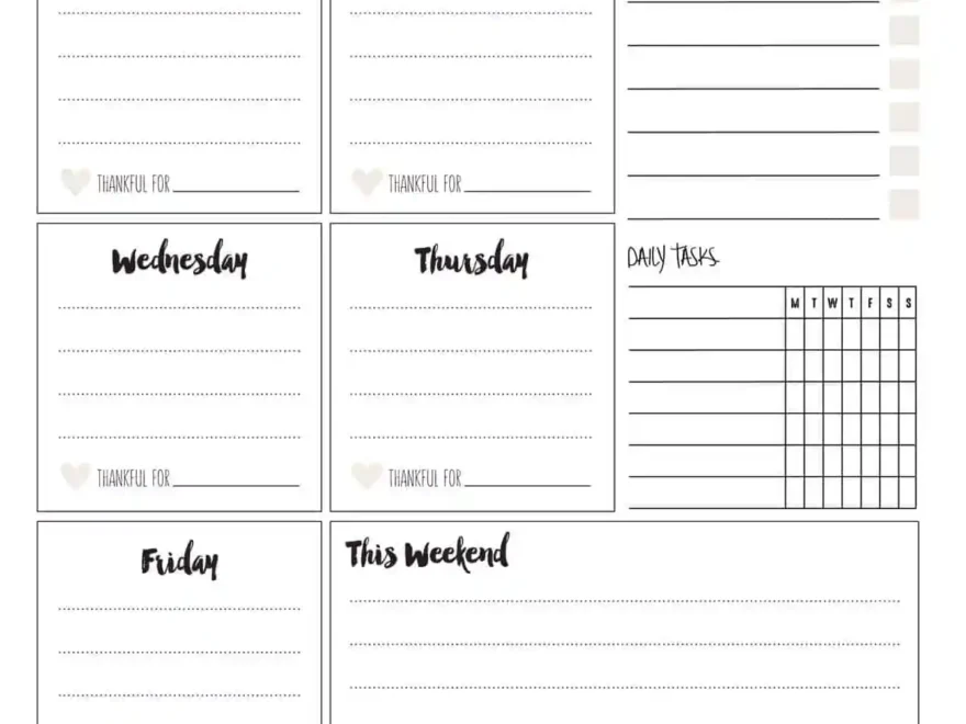 Free Printable Weekly Planner Skip To My Lou