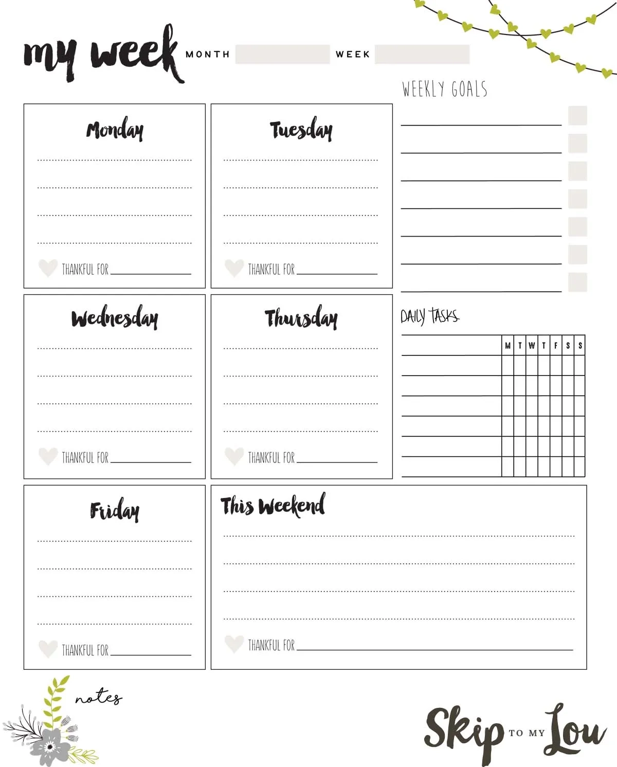 Free Printable Schedule Template Weekly