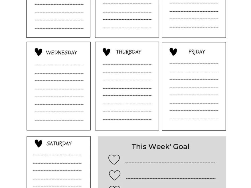 Free Printable Weekly Planner Templates CalendarKart