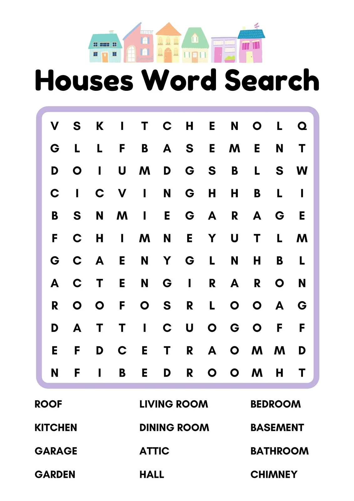 Free Printable Word Search Worksheet Templates Canva