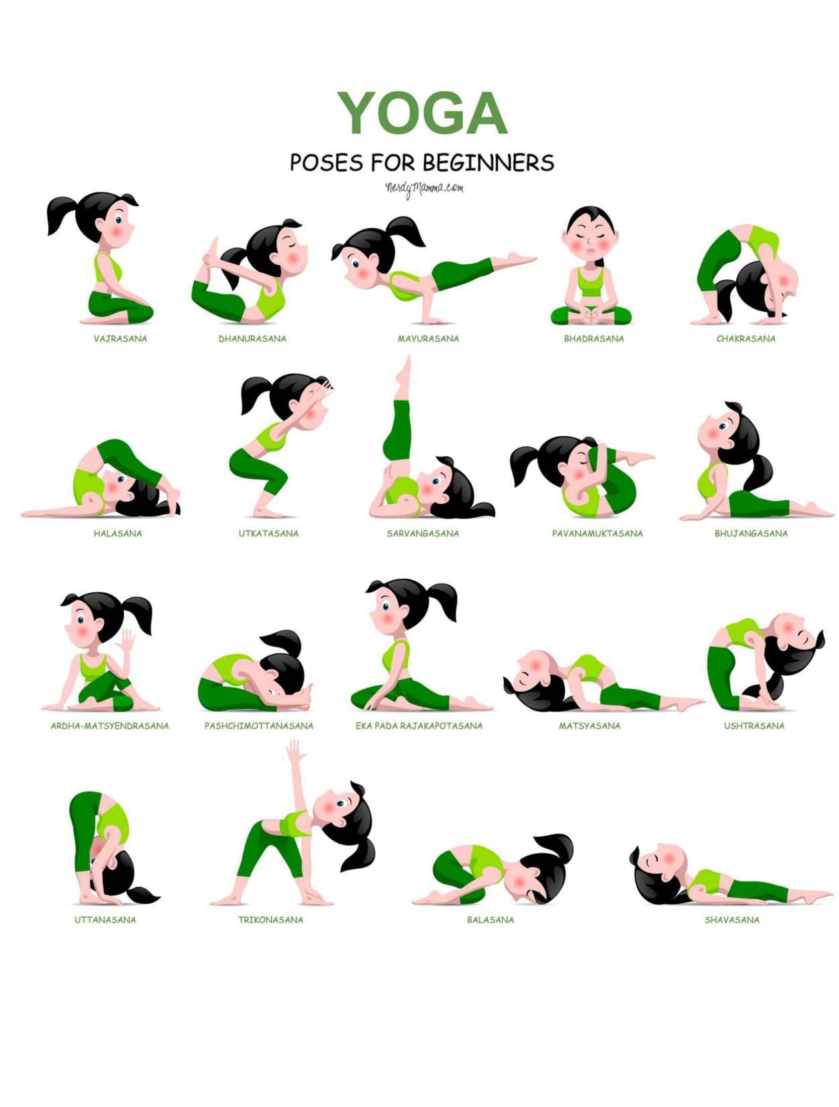 Free Printable Yoga Poses Charts With Names Beginners 2 Or 3 PDF Free Printable Yoga Poses Charts With Names Beginners 2 Or 3 PDF