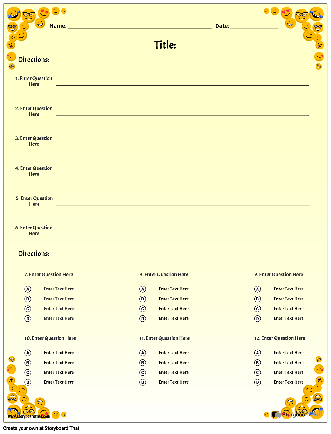 Quiz Maker Printable With Answers Quiz Maker Printable With Answers