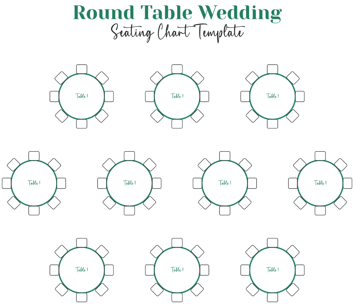 Printable Seating Chart Template For Round