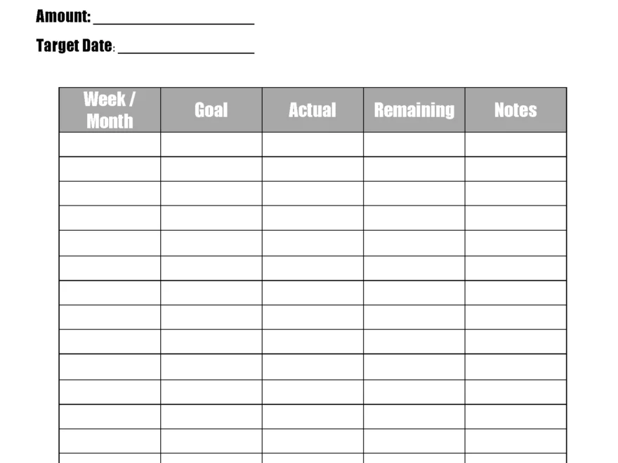 FREE Savings Tracker Printable Customize Online