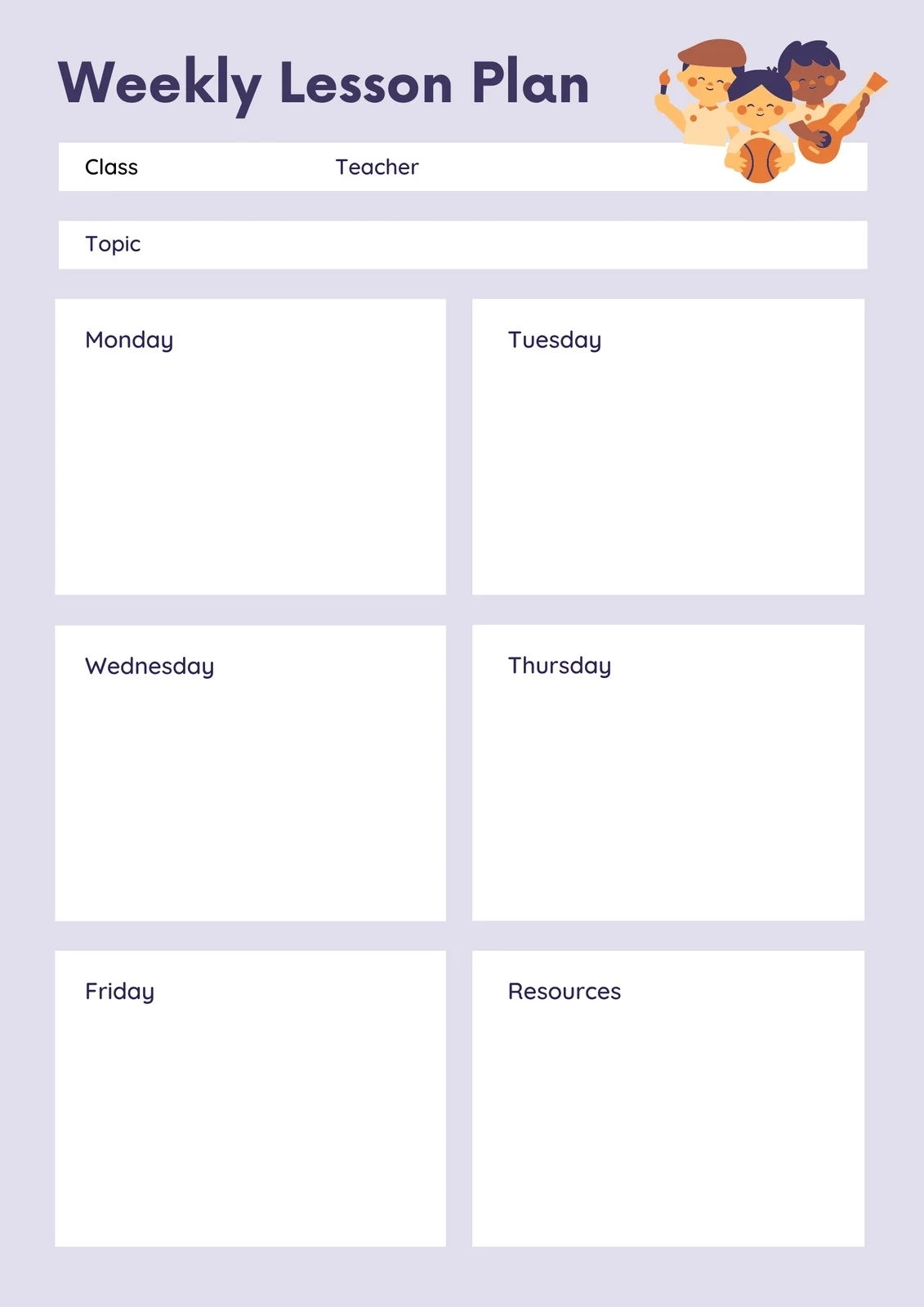 Preschool Planner Free Printable