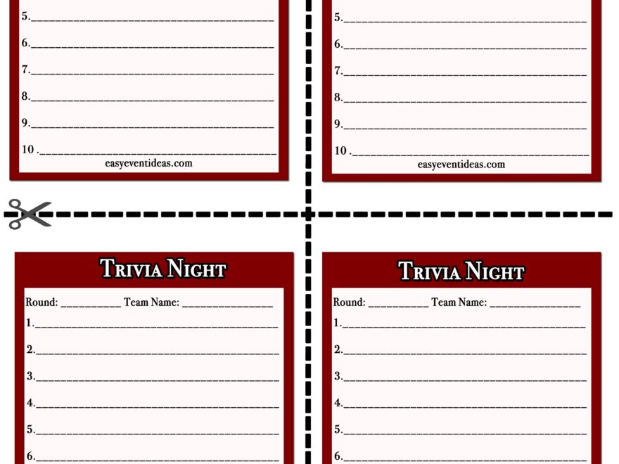 Free Trivia Game For Your Trivia Night Event Easy Event Ideas