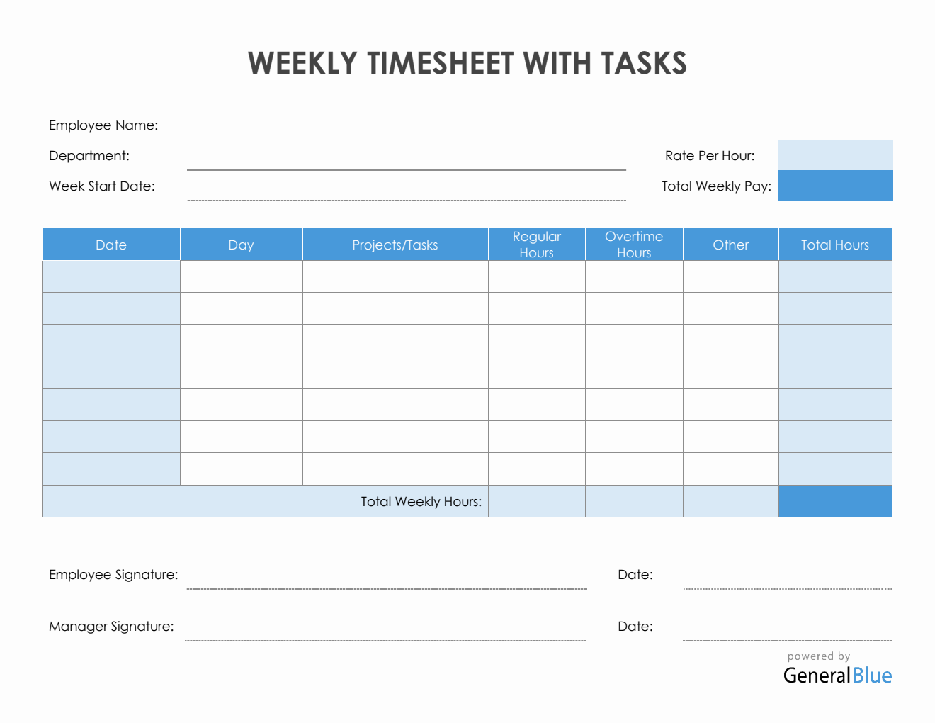 Free Word Weekly Timesheet Templates Free Word Weekly Timesheet Templates