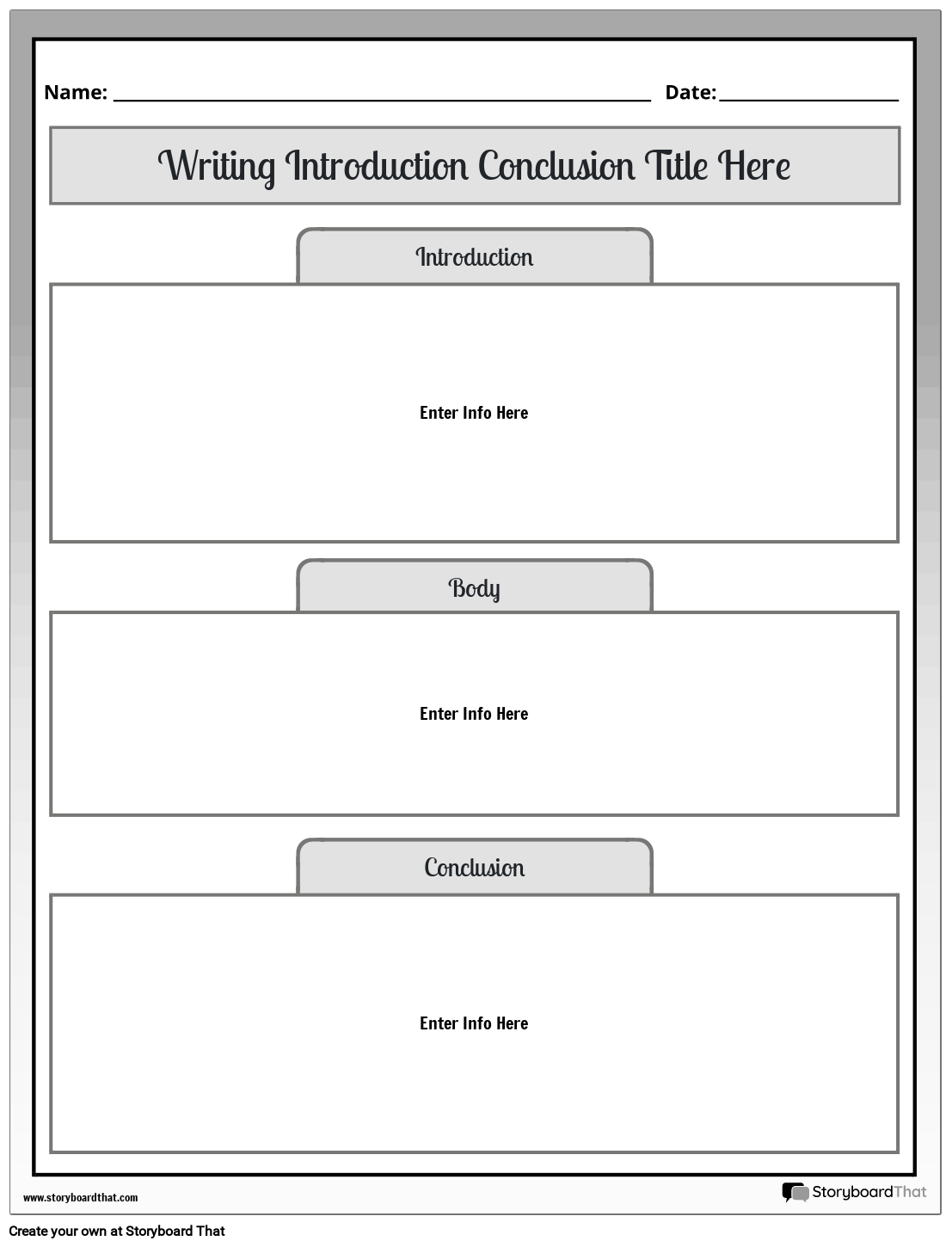 Free Printable Conclusion Of Story Sheets