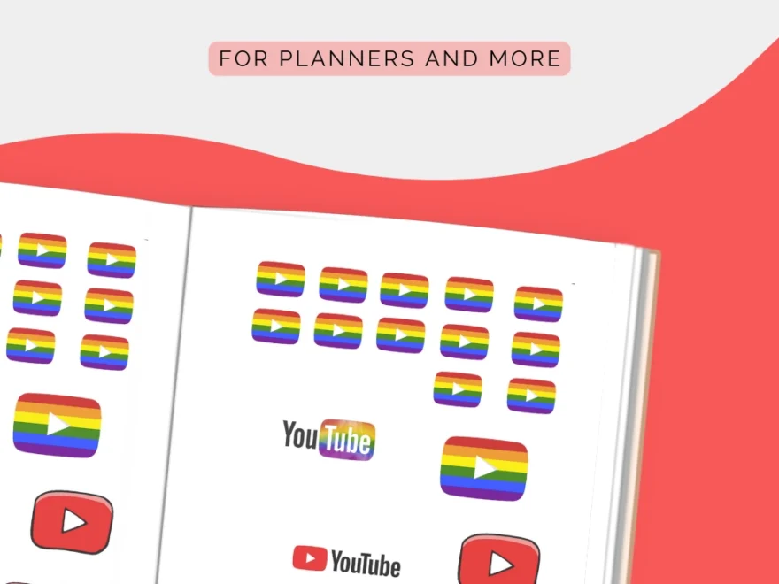 FREE YouTube Sticker Printable For Youtube Tracker For Bullet Journal Sunflower Child Designs