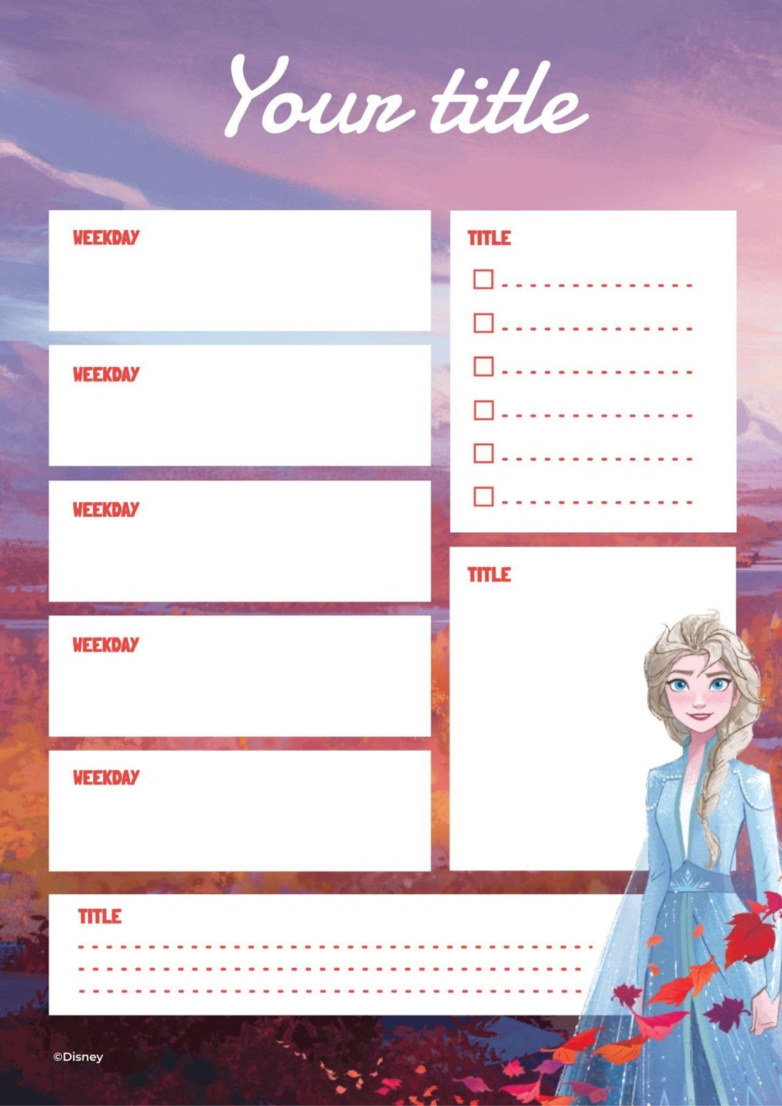 Planner Printable Free Kawaii Frozen Planner Printable Free Kawaii Frozen
