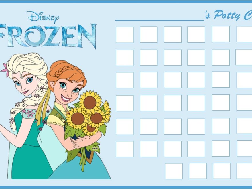 Frozen Printable Potty Reward Chart Printable Chart Food Calorie Chart Potty