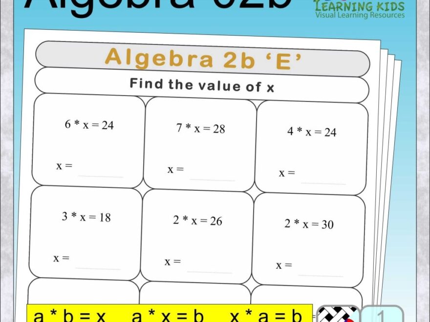 Fun Algebra 2b Worksheets With 72 Practice Questions