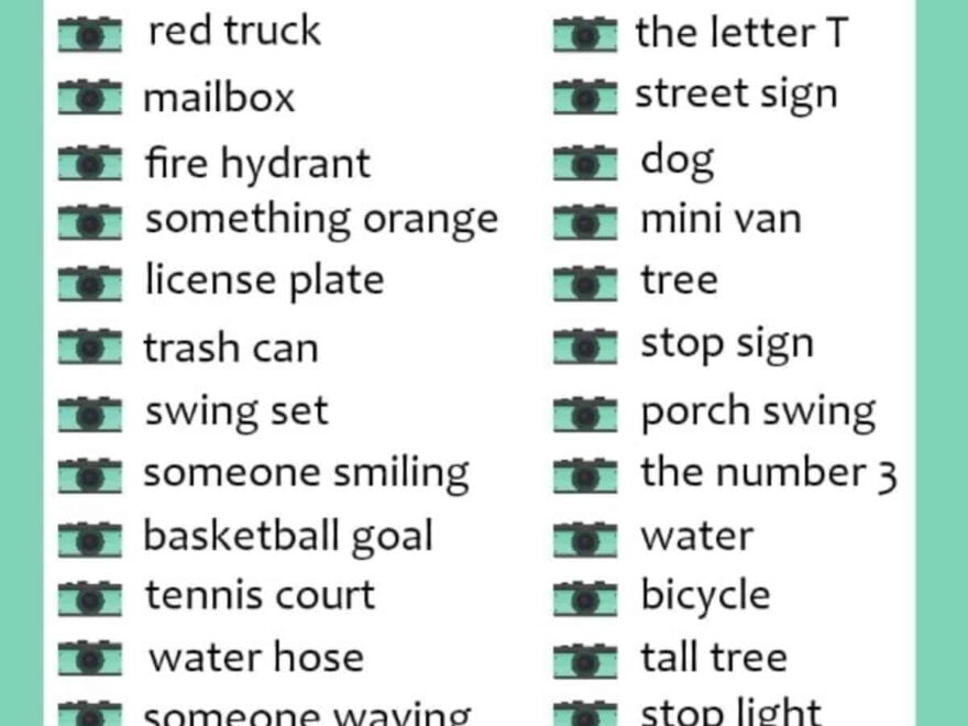 Fun Photo Scavenger Hunt Ideas Free Printable