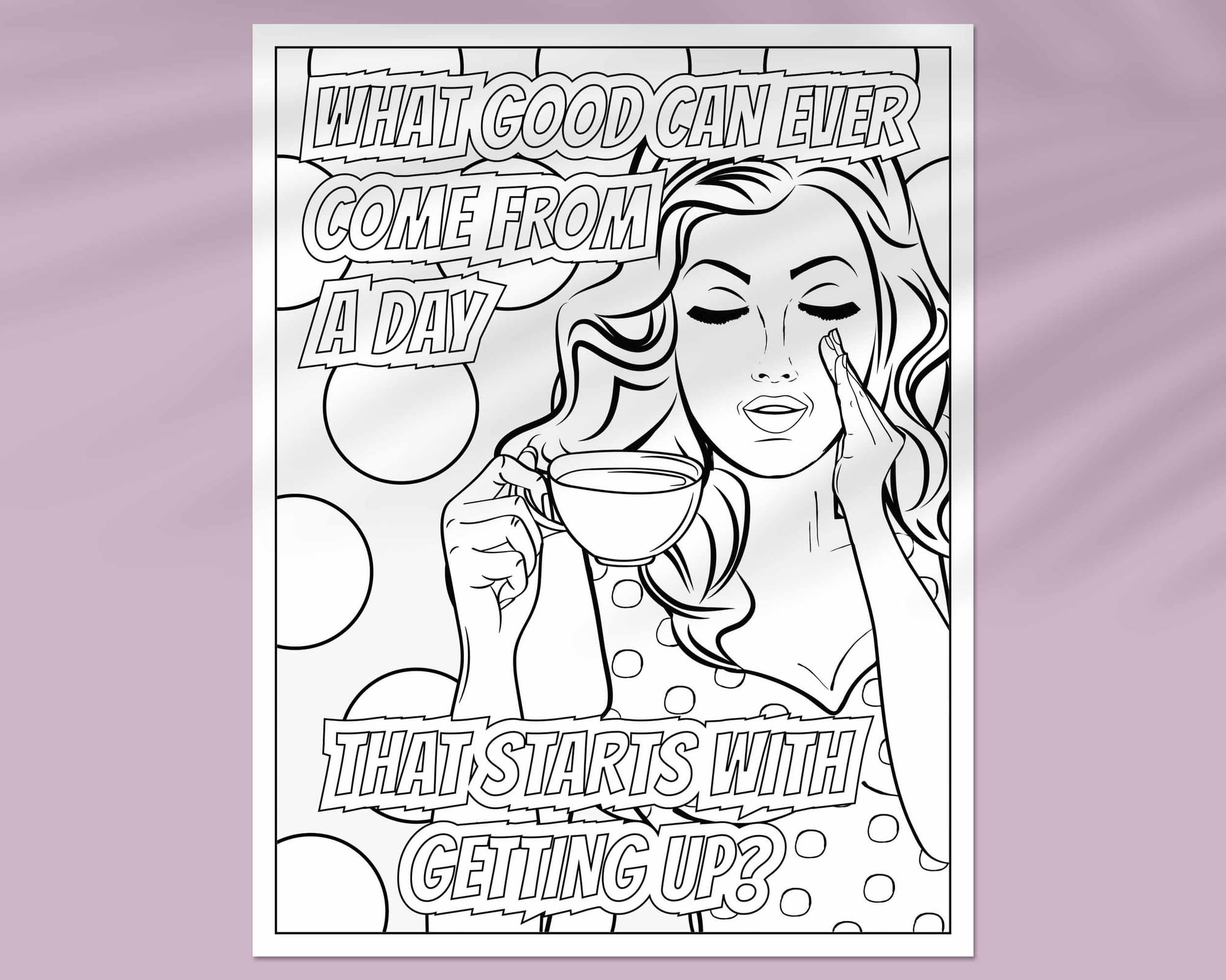 Funny Coloring Page For Adults With Sarcastic Quote