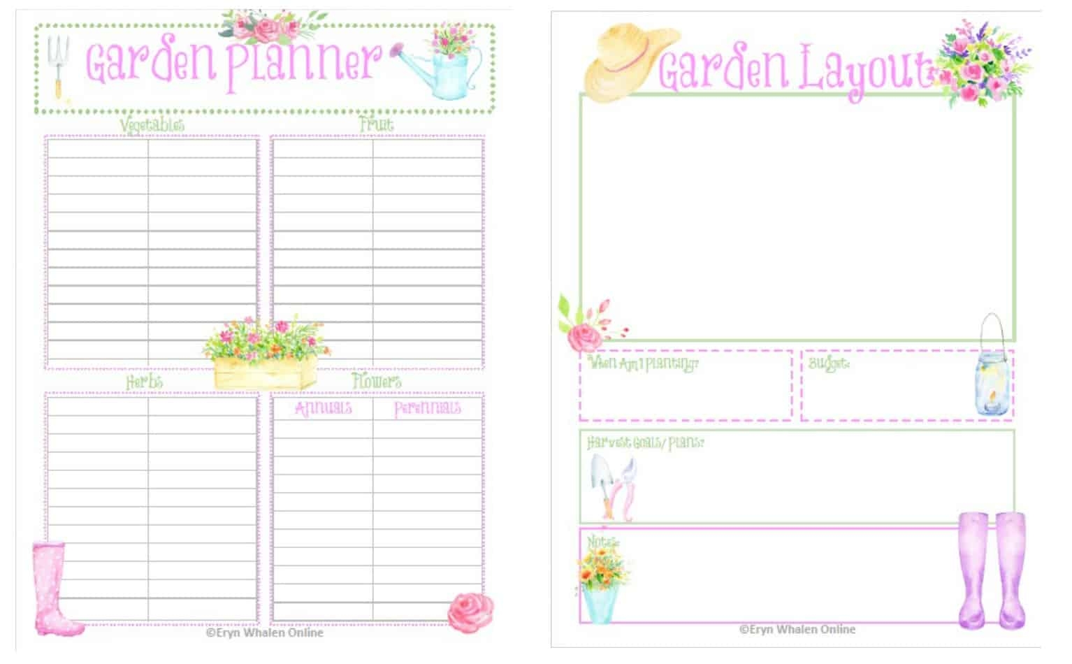 Free Garden Planner Worksheet Printable