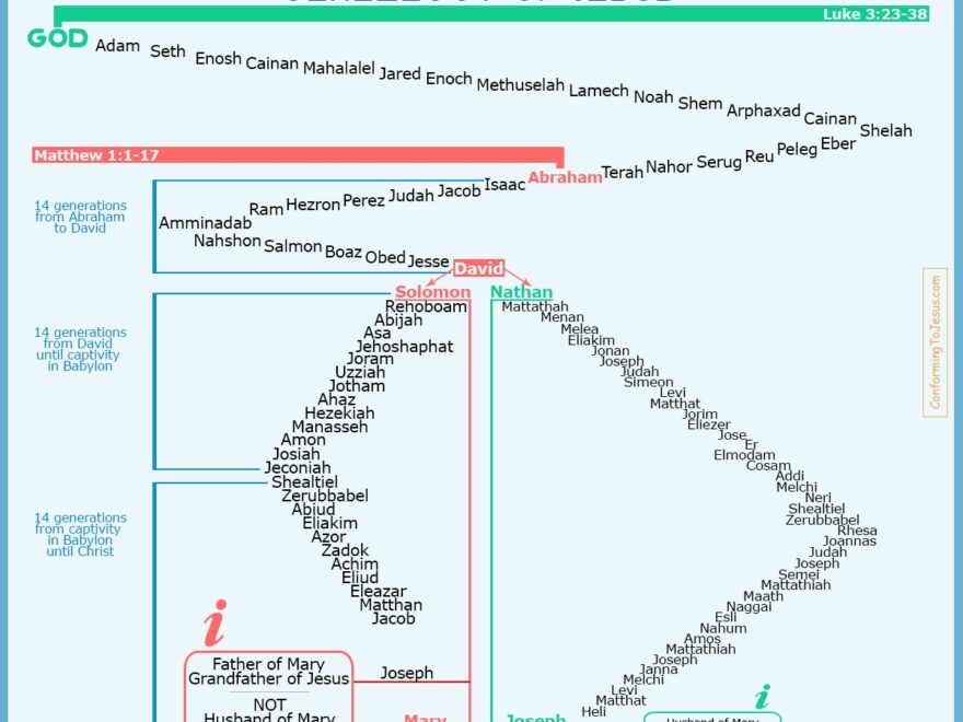 Genealogy Of Jesus Chart Jesus Family Tree Chart