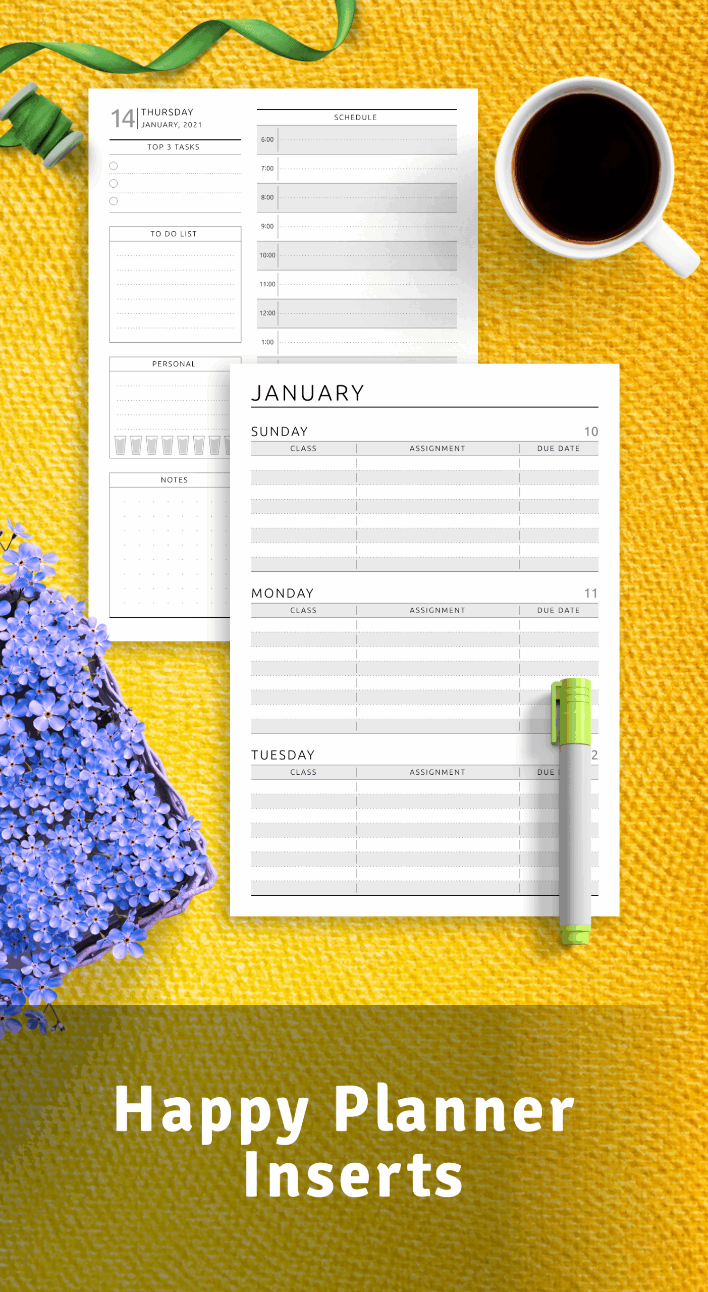 Happy Planner Daily Action Plan Printable