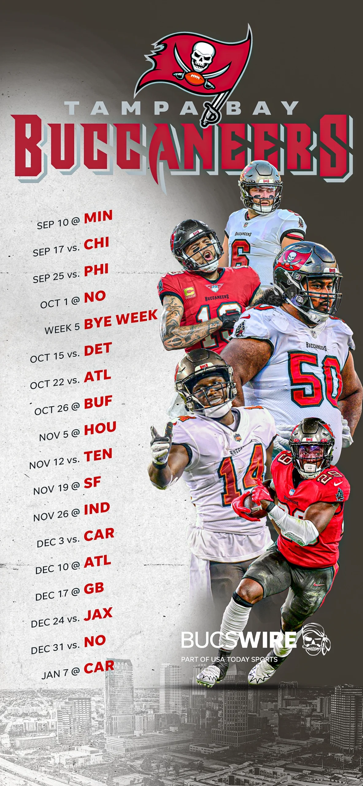 Get Your Downloadable 2023 Bucs Schedule Wallpaper