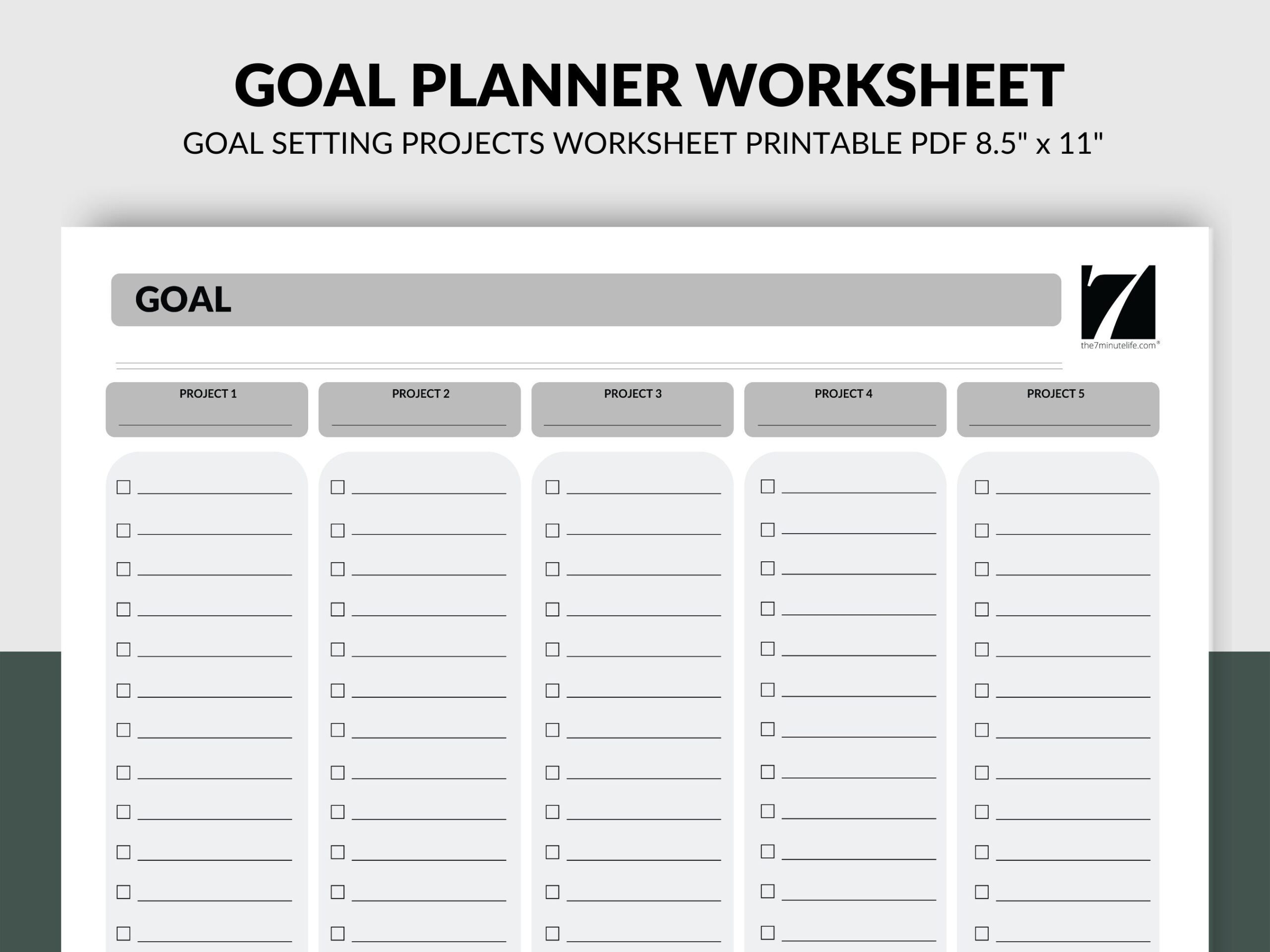 Planner Printable Goal Setting Worksheet Planner Printable Goal Setting Worksheet