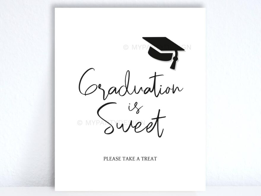 Graduation Is Sweet Sign Printable PDF My Party Design