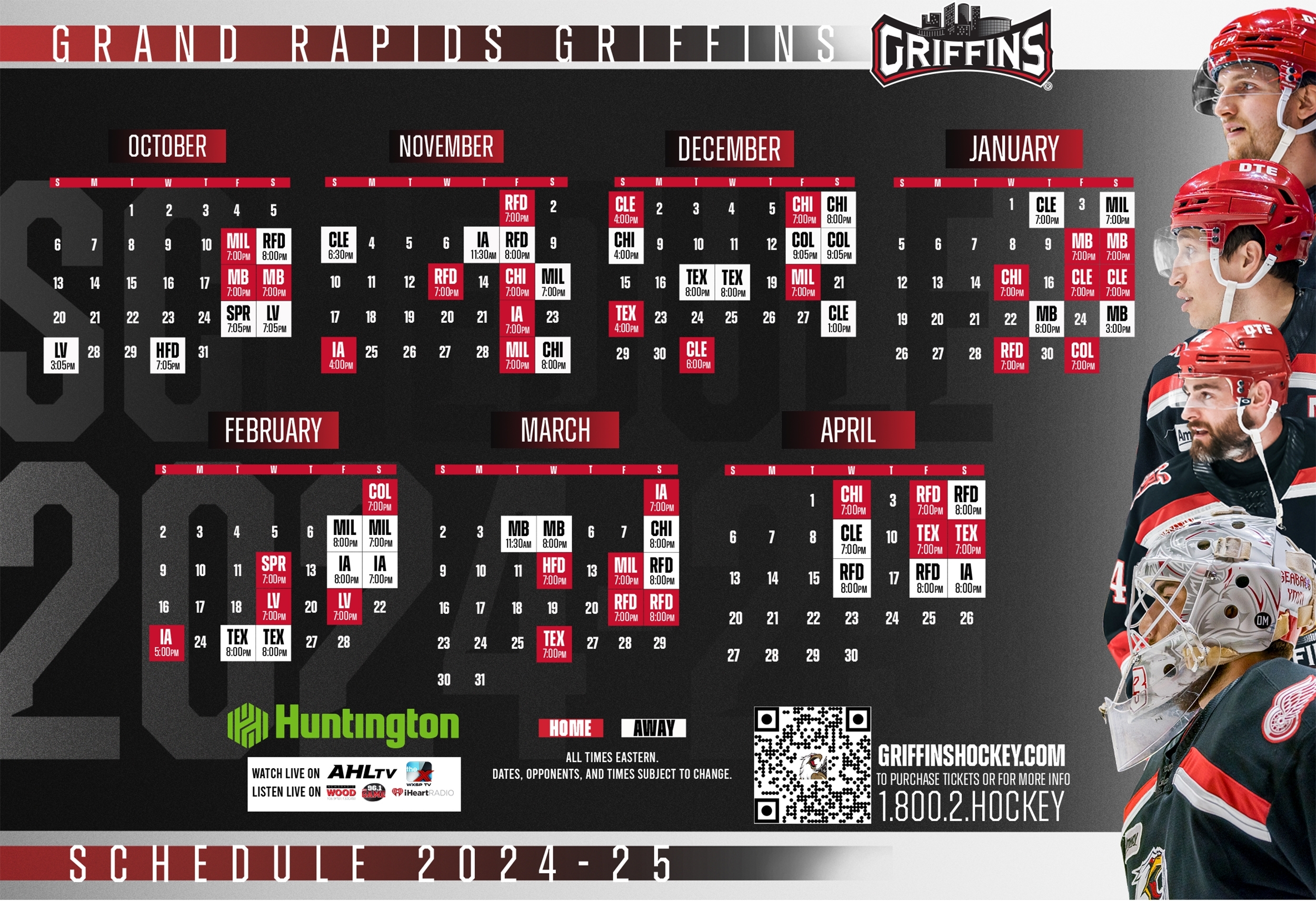 Grand Rapids Griffins GRIFFINS RELEASE 2024 25 PROMOTIONAL SCHEDULE Grand Rapids Griffins GRIFFINS RELEASE 2024 25 PROMOTIONAL SCHEDULE