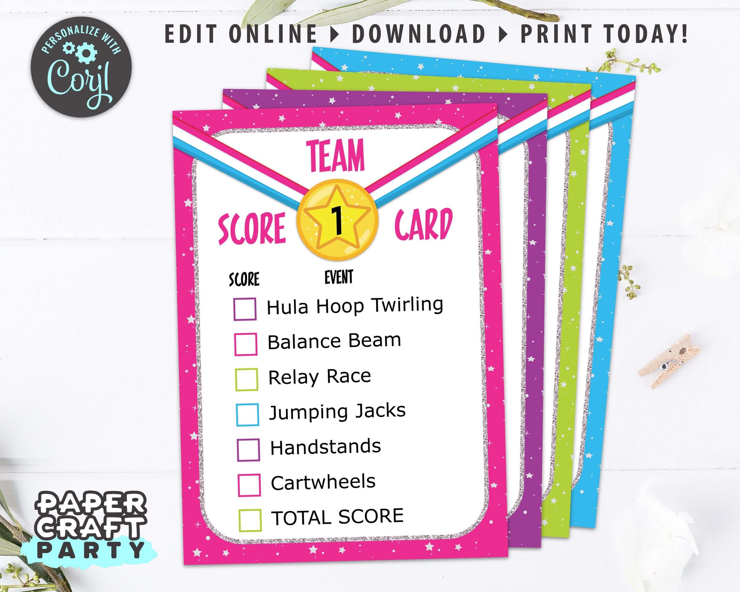 Printable Gymnastics Score Sheet Printable Gymnastics Score Sheet