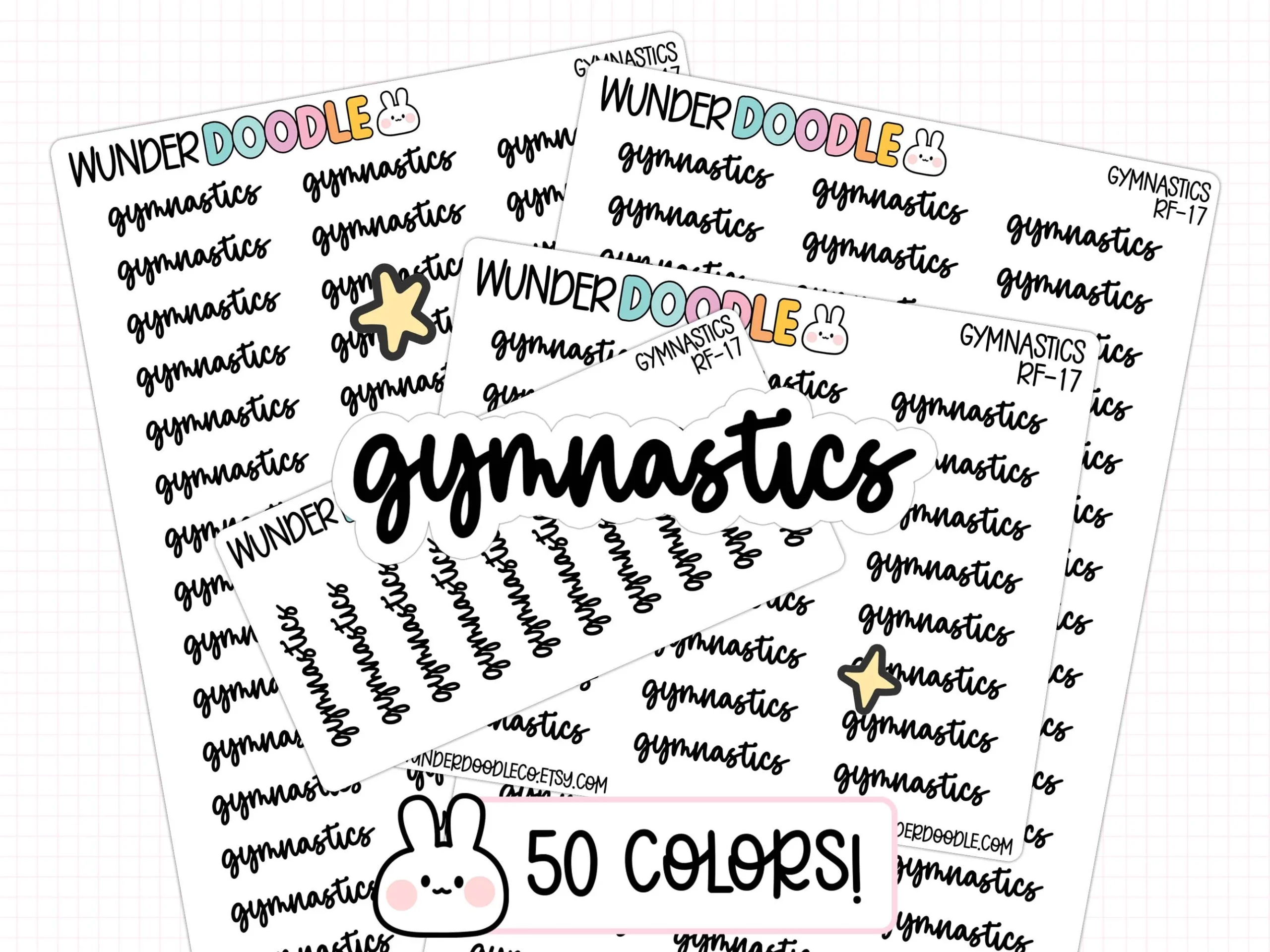 Printable Planner Stickers Gymnastics
