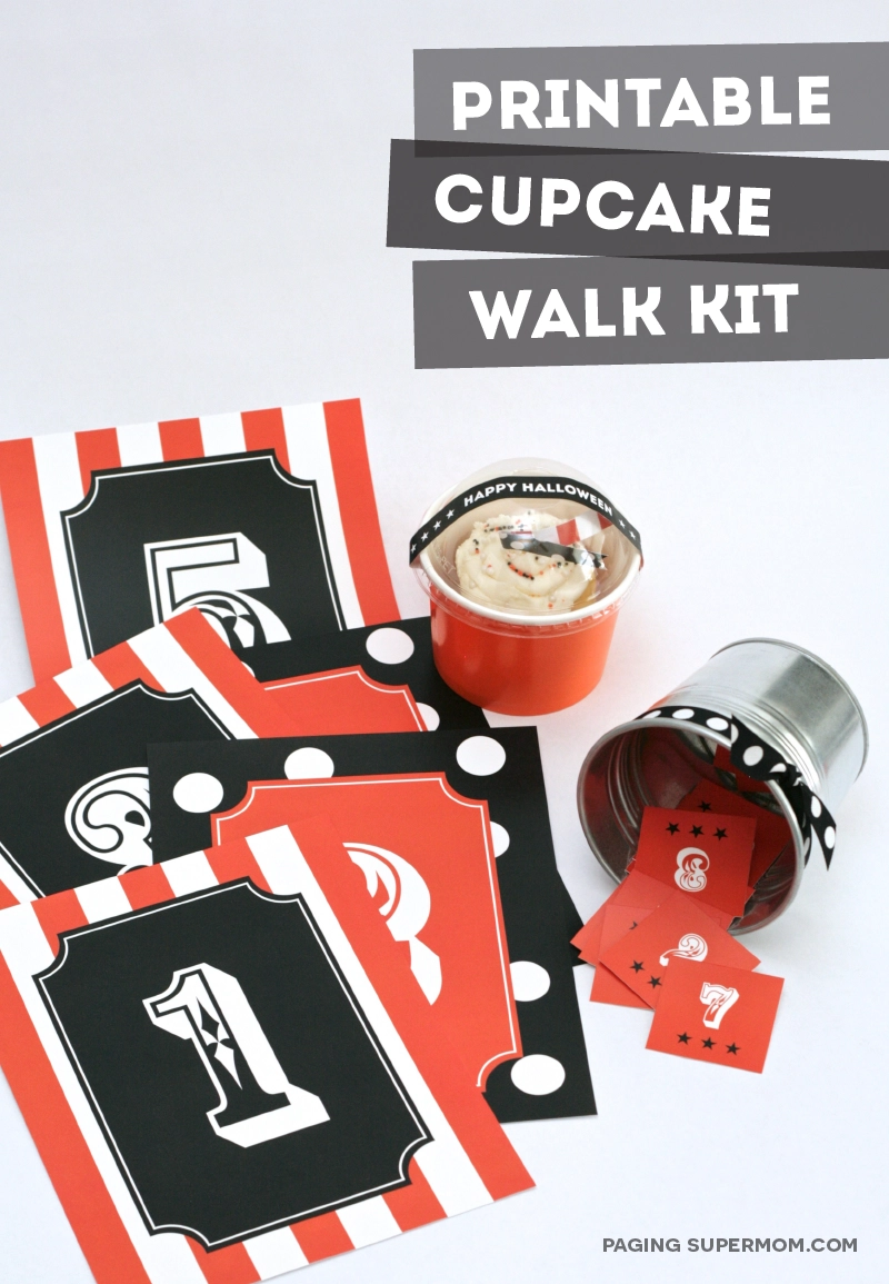 Carnival Cupcake Walk Printable Number Signs