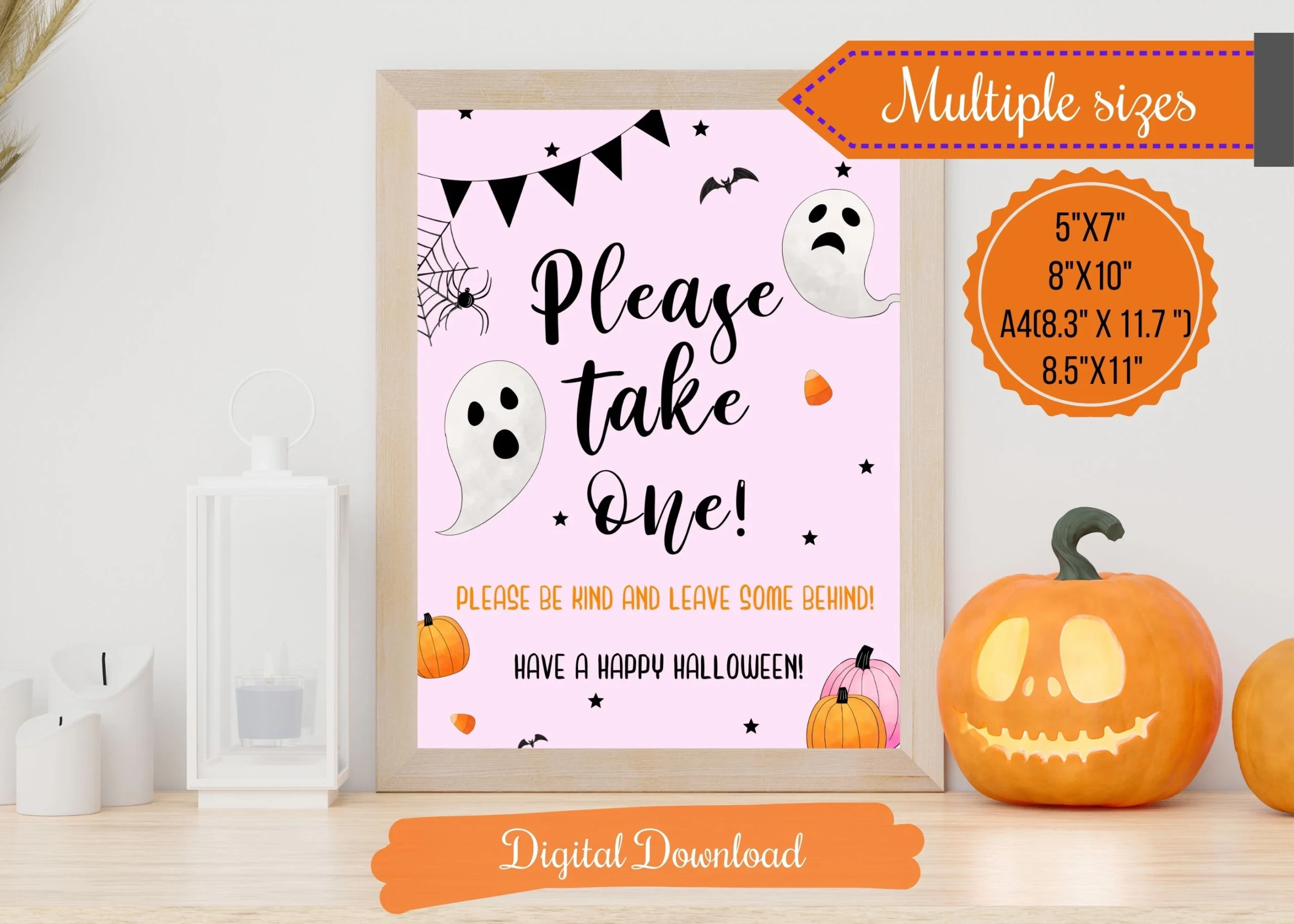 Printable Halloween Signs Please Take
