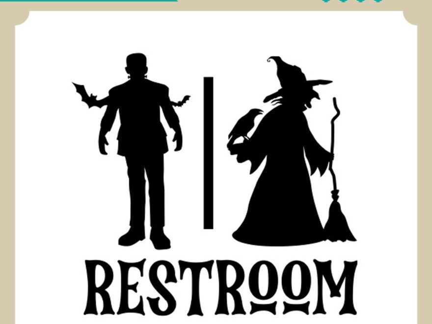 Halloween Restroom Sign Lori Whitlock s SVG Shop