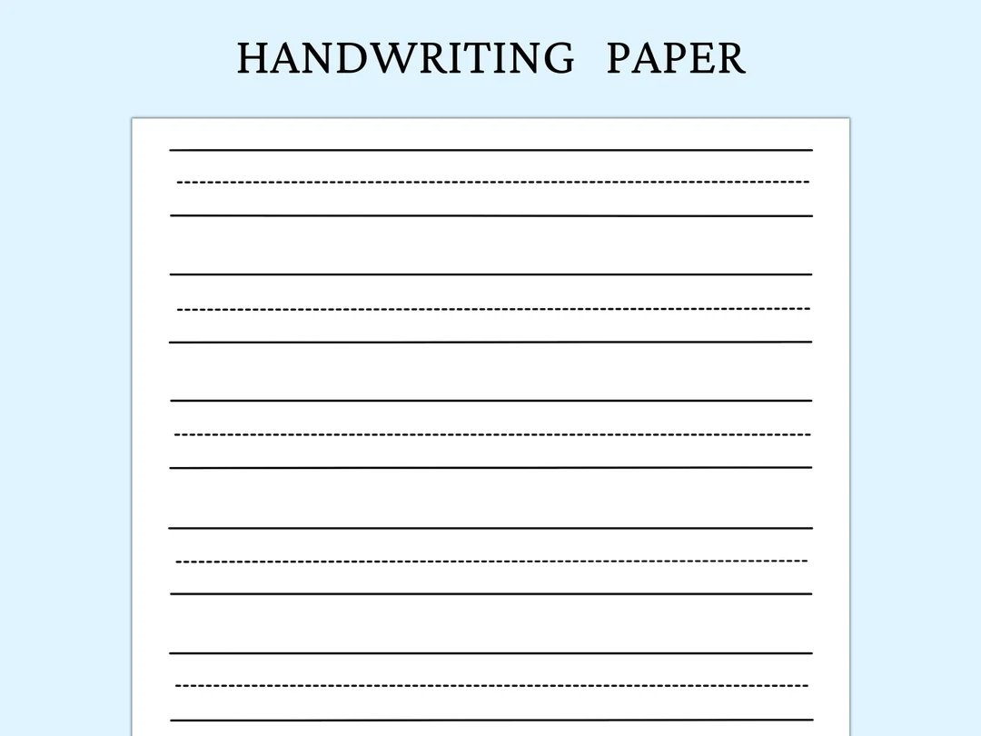 Handwriting Practice Paper Printable Kids Writing Sheet Kindergarten Lined Page Portrait And Landscape US Letter Size DIGITAL DOWNLOAD Etsy