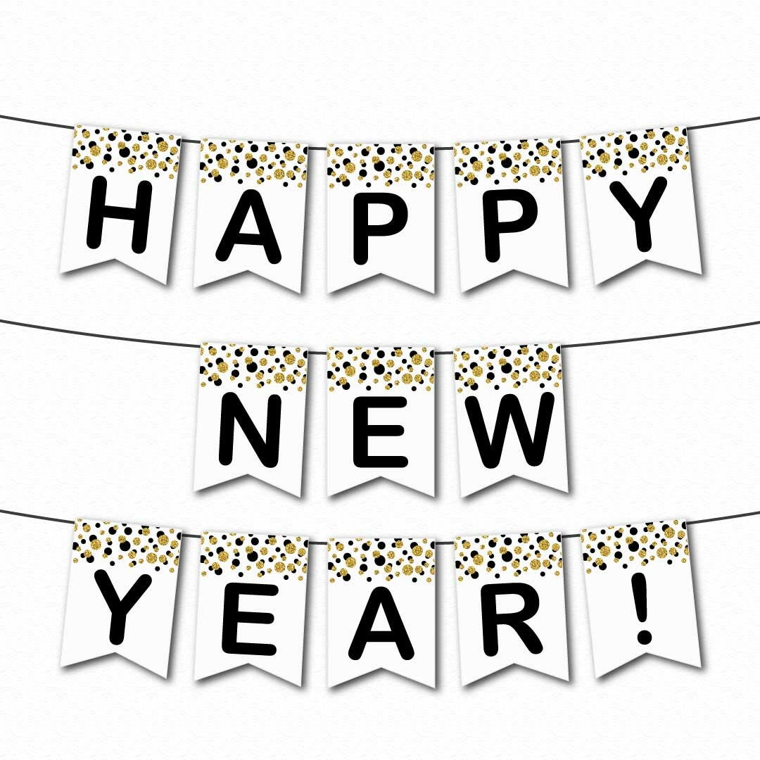 Happy New Year Printable Sign